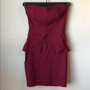 Burgundy dress